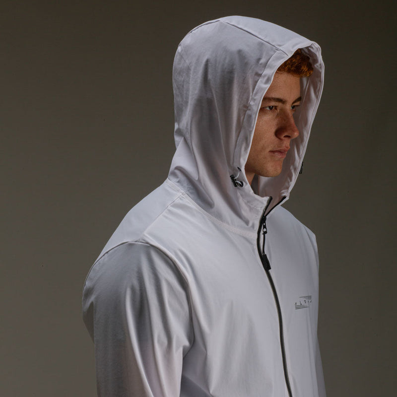 Corta Vento Com Capuz Aspect Branco