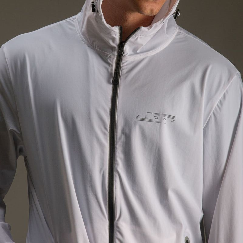 Corta Vento Com Capuz Aspect Branco