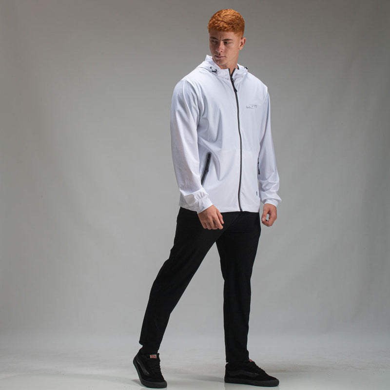 Corta Vento Com Capuz Aspect Branco