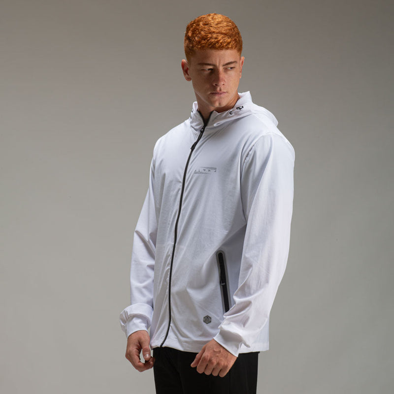Corta Vento Com Capuz Aspect Branco