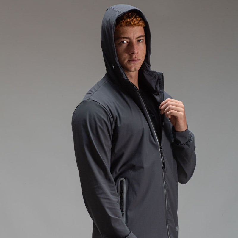 Corta Vento Com Capuz Aspect Chumbo