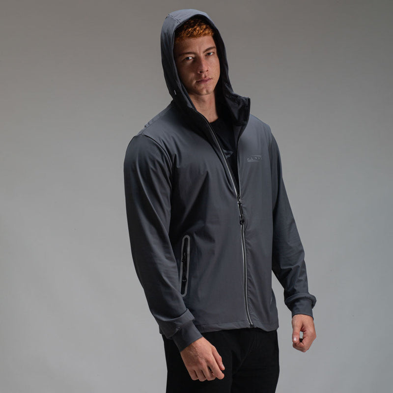 Corta Vento Com Capuz Aspect Chumbo