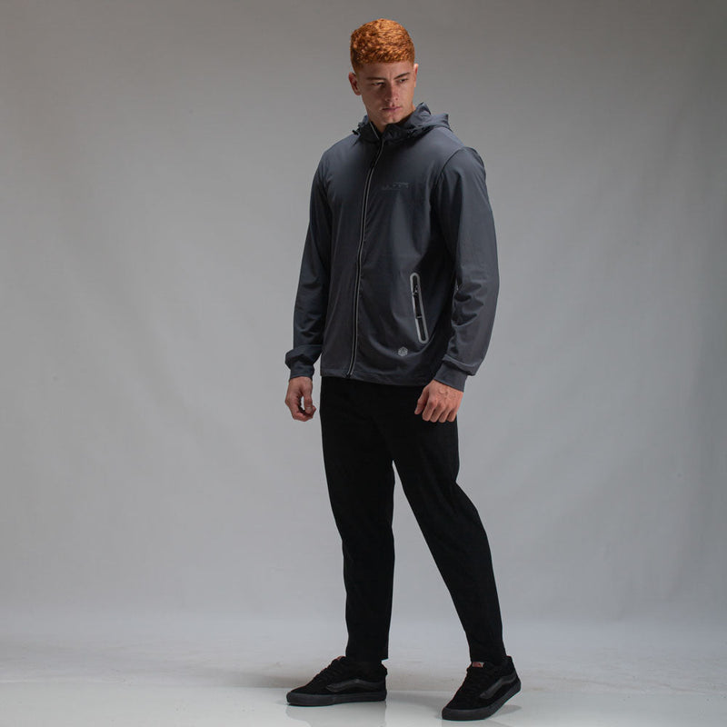 Corta Vento Com Capuz Aspect Chumbo