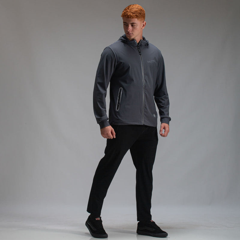 Corta Vento Com Capuz Aspect Chumbo