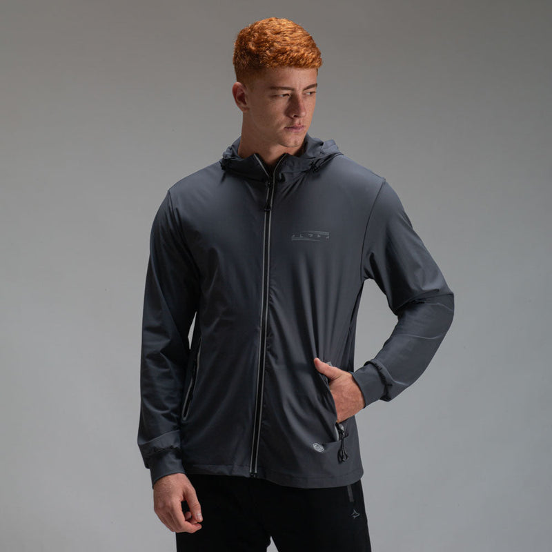 Corta Vento Com Capuz Aspect Chumbo