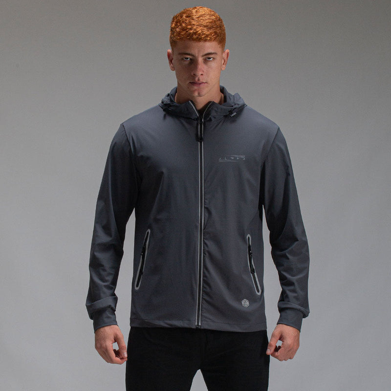 Corta Vento Com Capuz Aspect Chumbo