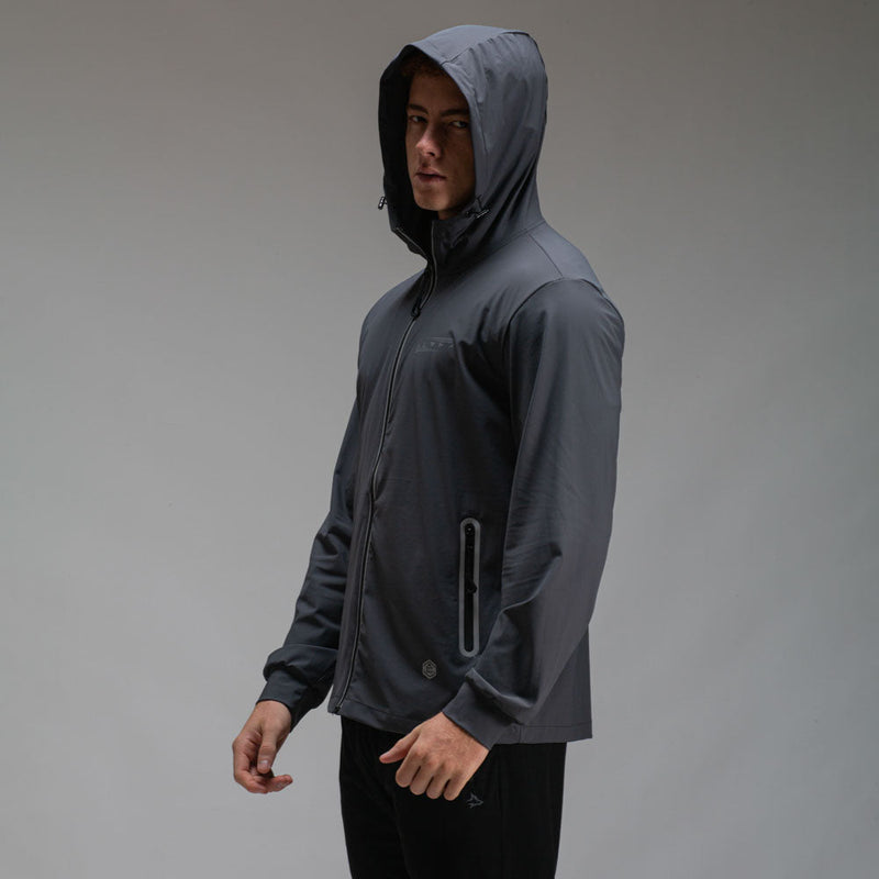 Corta Vento Com Capuz Aspect Chumbo