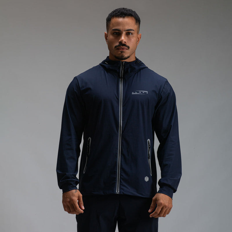 Corta Vento Com Capuz Aspect Azul Marinho