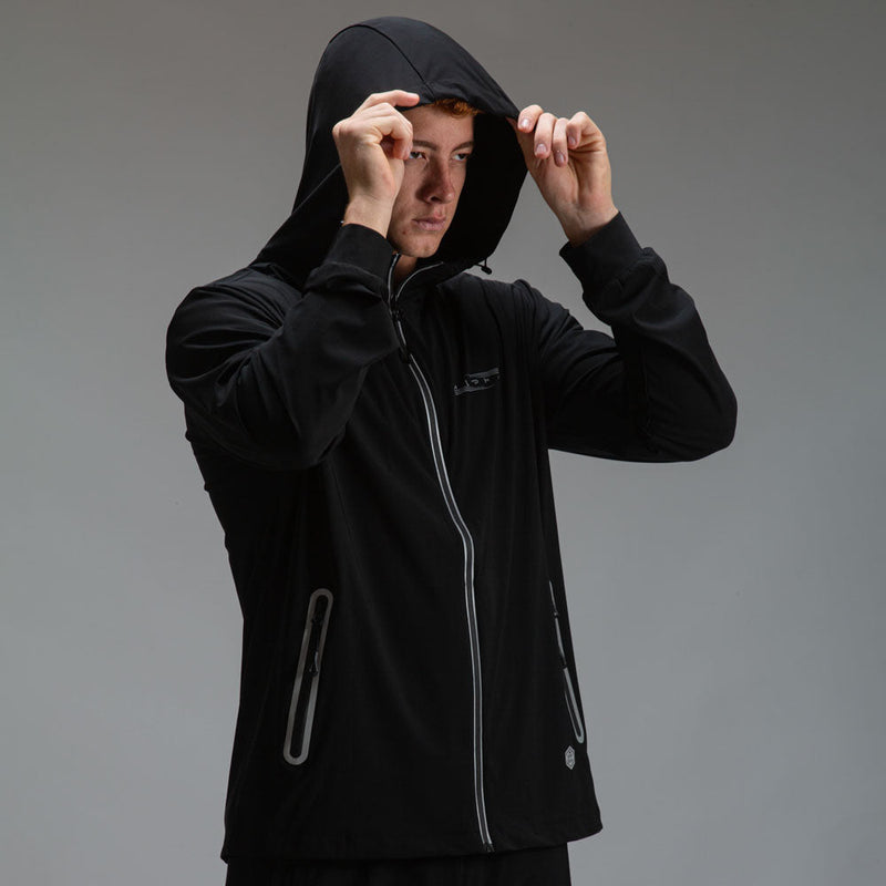 Corta Vento Com Capuz Aspect Preto