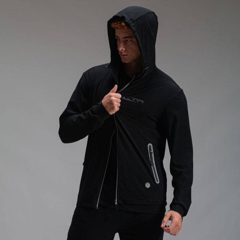 Corta Vento Com Capuz Aspect Preto