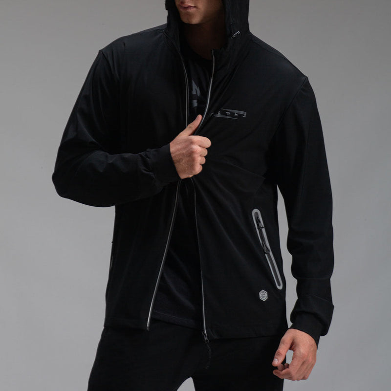 Corta Vento Com Capuz Aspect Preto