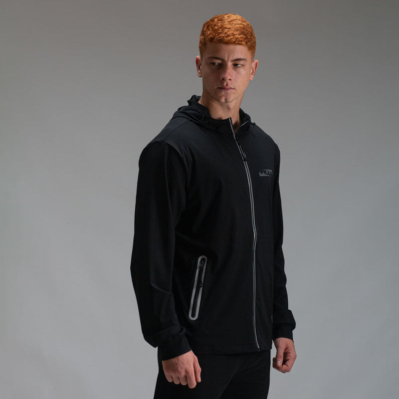 Corta Vento Com Capuz Aspect Preto