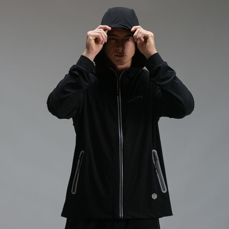 Corta Vento Com Capuz Aspect Preto