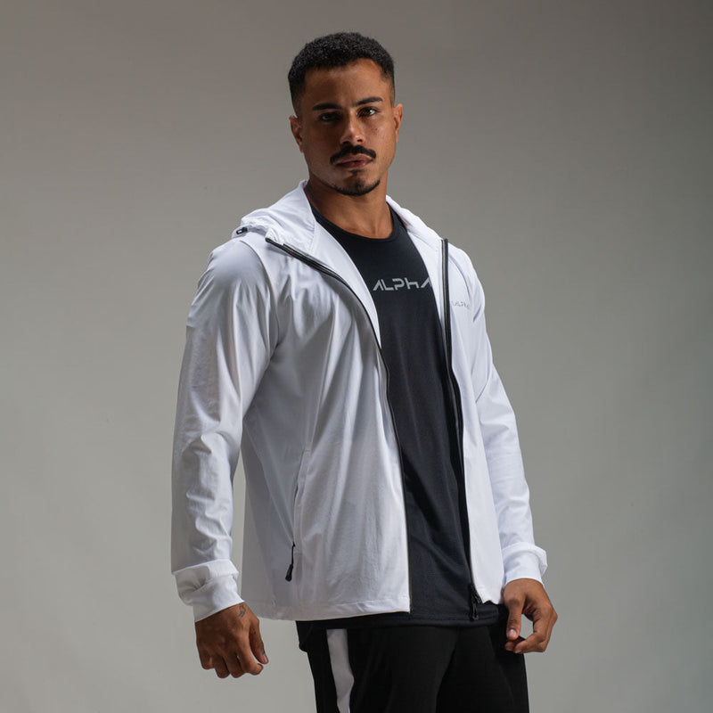 Corta Vento Com Capuz Intense Branco