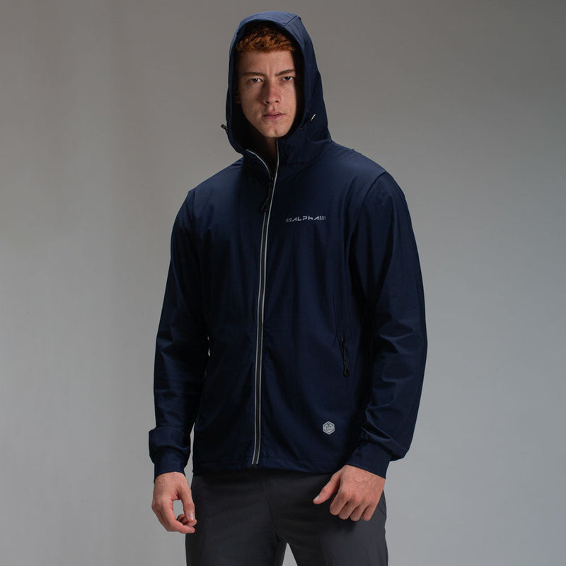 Corta Vento Com Capuz Intense Azul Marinho