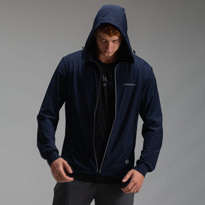 Corta Vento Com Capuz Intense Azul Marinho