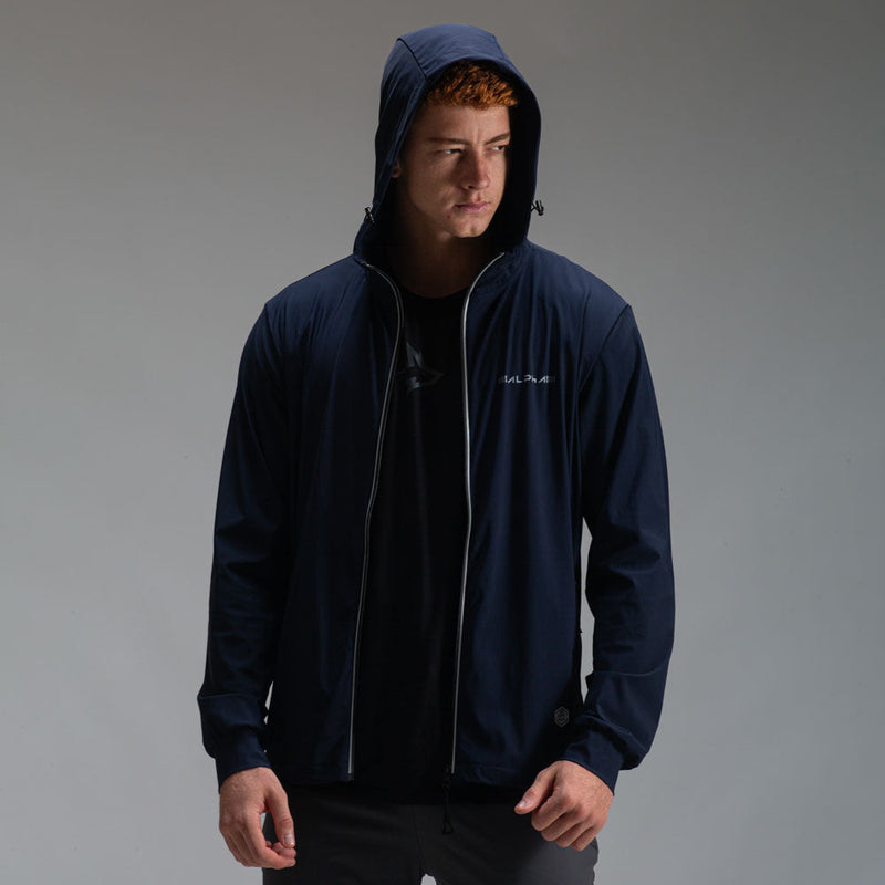 Corta Vento Com Capuz Intense Azul Marinho