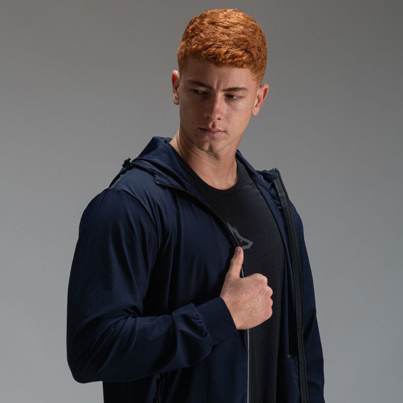 Corta Vento Com Capuz Intense Azul Marinho