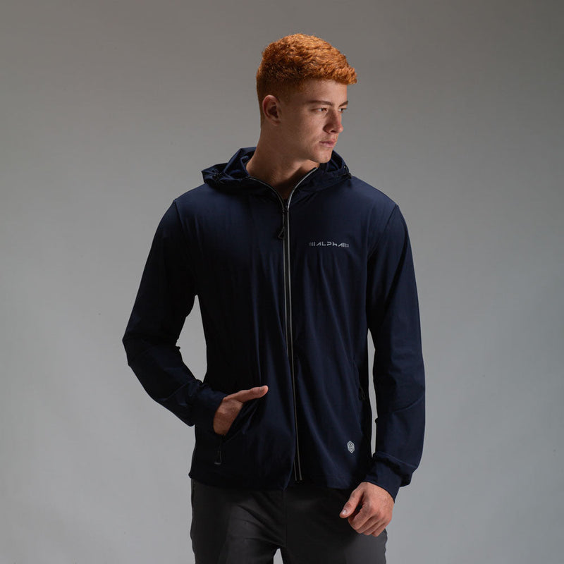 Corta Vento Com Capuz Intense Azul Marinho