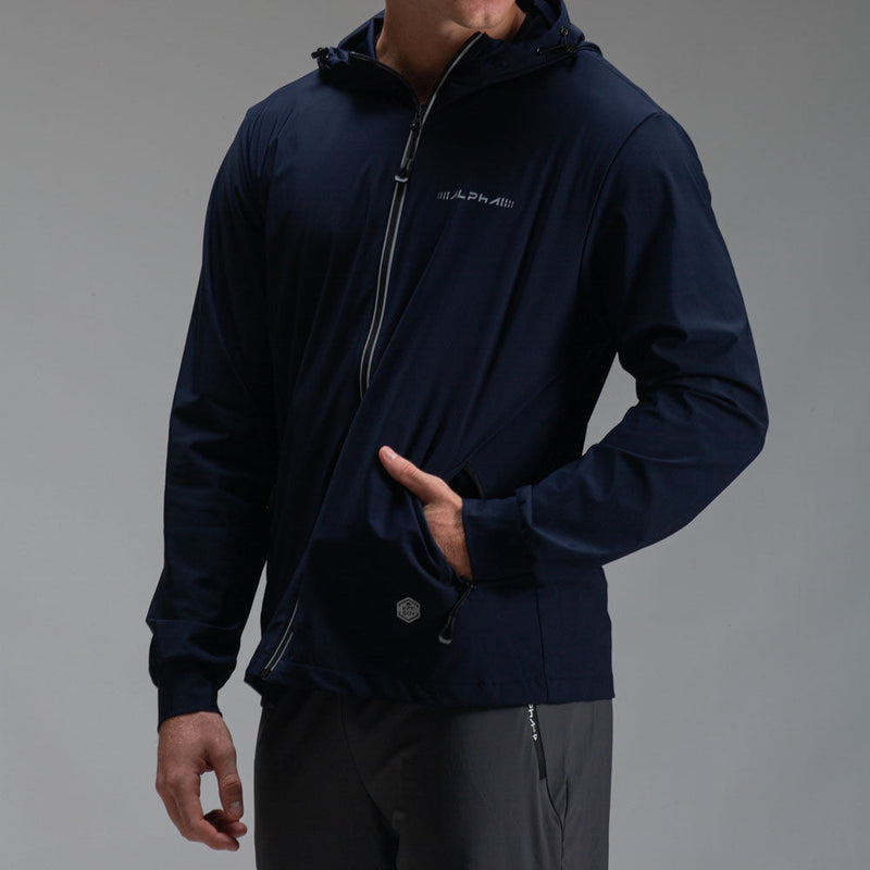 Corta Vento Com Capuz Intense Azul Marinho