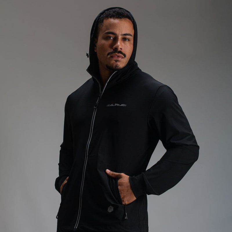 Corta Vento Com Capuz Intense Preto