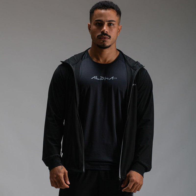 Corta Vento Com Capuz Intense Preto