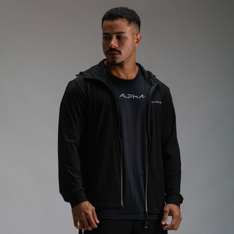 Corta Vento Com Capuz Intense Preto