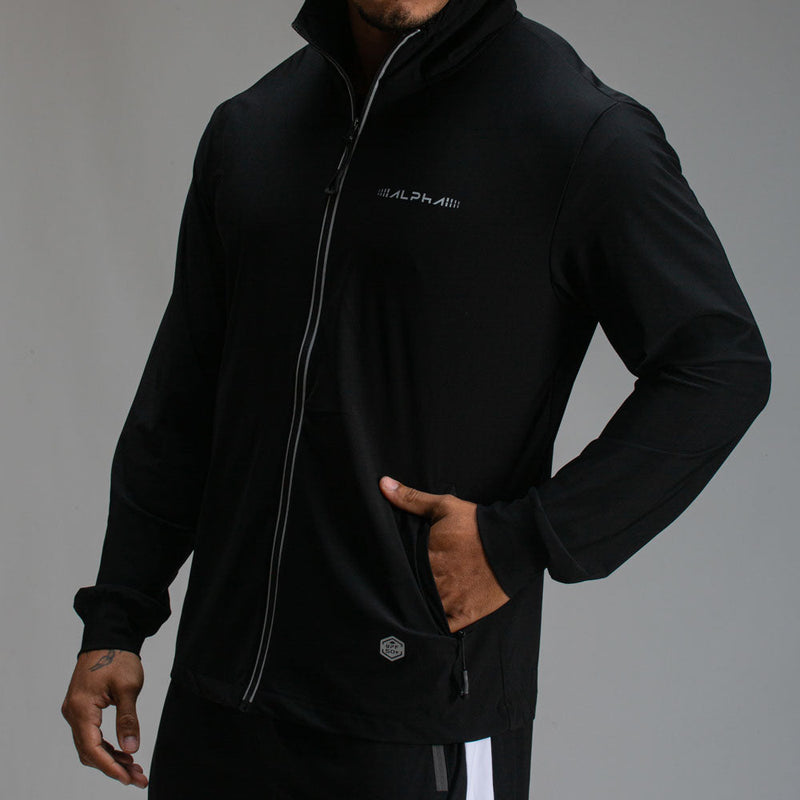 Corta Vento Com Capuz Intense Preto