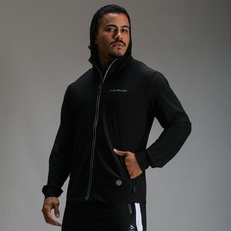 Corta Vento Com Capuz Intense Preto