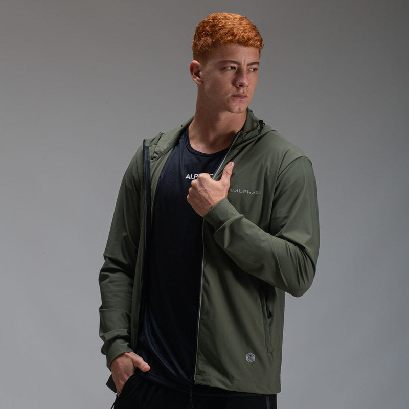 Corta Vento Com Capuz Intense Verde Oliva