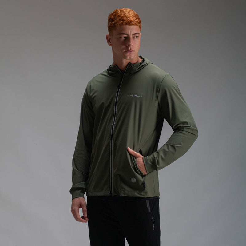 Corta Vento Com Capuz Intense Verde Oliva