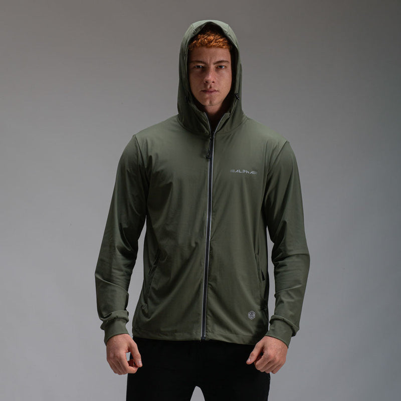 Corta Vento Com Capuz Intense Verde Oliva