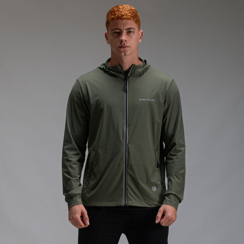 Corta Vento Com Capuz Intense Verde Oliva