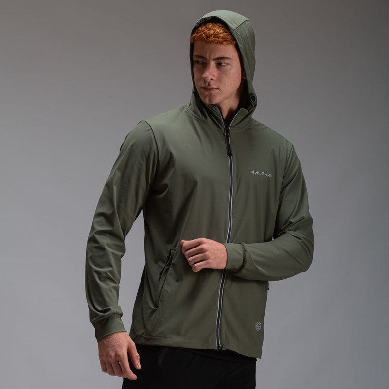 Corta Vento Com Capuz Intense Verde Oliva