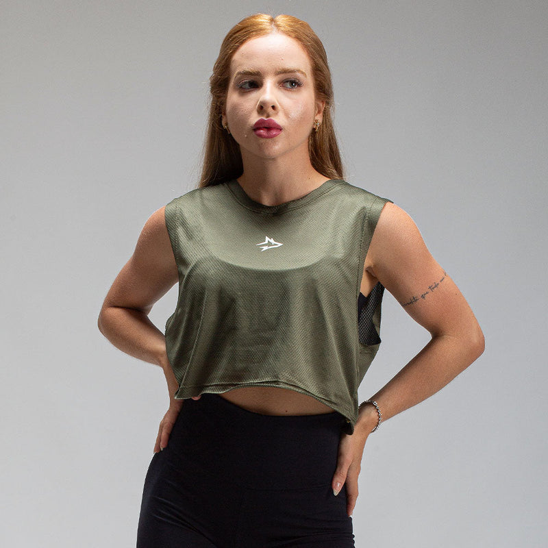 Cropped Dry Fit Middle Lupus Verde Uva