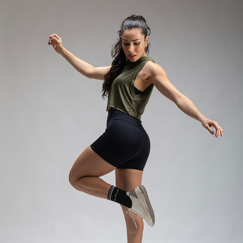 Cropped Dry Fit New Horizon Verde Uva