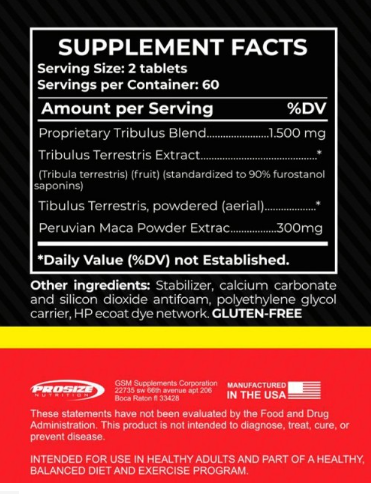 TRIBULUS C/MACA 120 CAPS PROSIZE