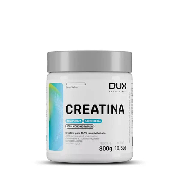 Combo Whey Protein Concentrado Chocolate Branco 900g Dux Nutrition + Creatina 300g + (Coqueteleira de Brinde)