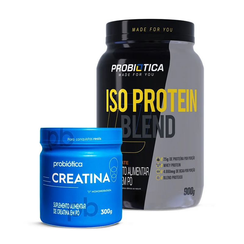 Kit Creatina 300g + Iso Protein Blend Pote 900g