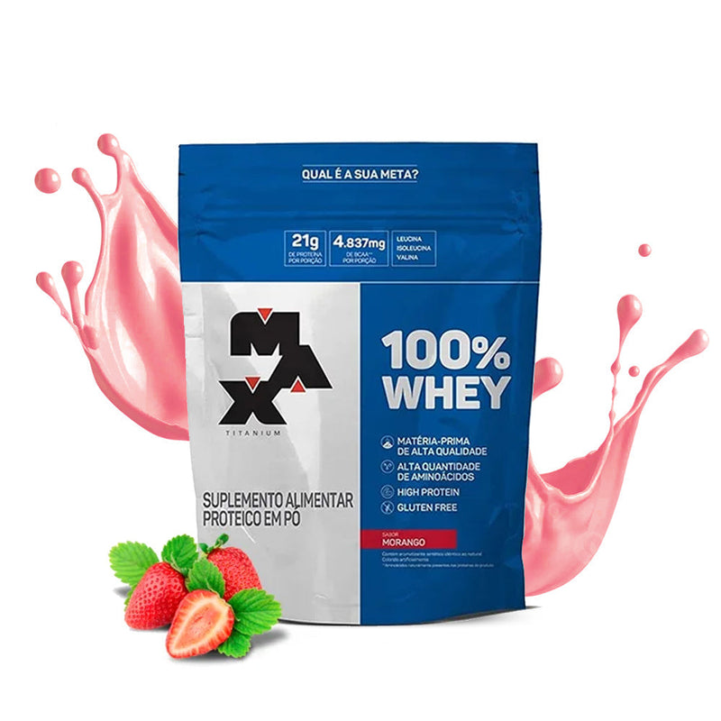 100% Whey Refil 900g Max Titanium