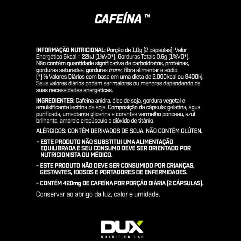 Cafeína 210mg 90 Caps Dux Nutrition