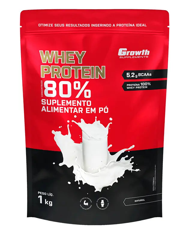 KIT COMPLETO DE SUPLEMENTOS - GROWTH (Albumina 1KG - Whey Protein 1KG - Pré-Workout 300G - Multi Vitaminas 120caps - Creatina 250G - Coqueteleira 1L)